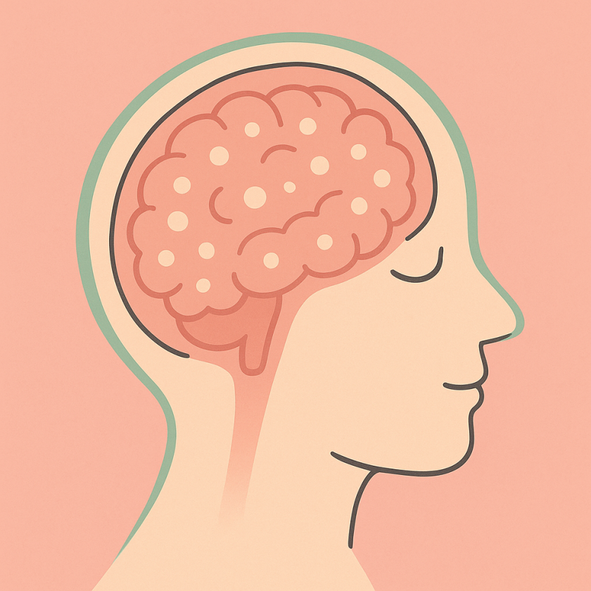 Creier cu zone afectate