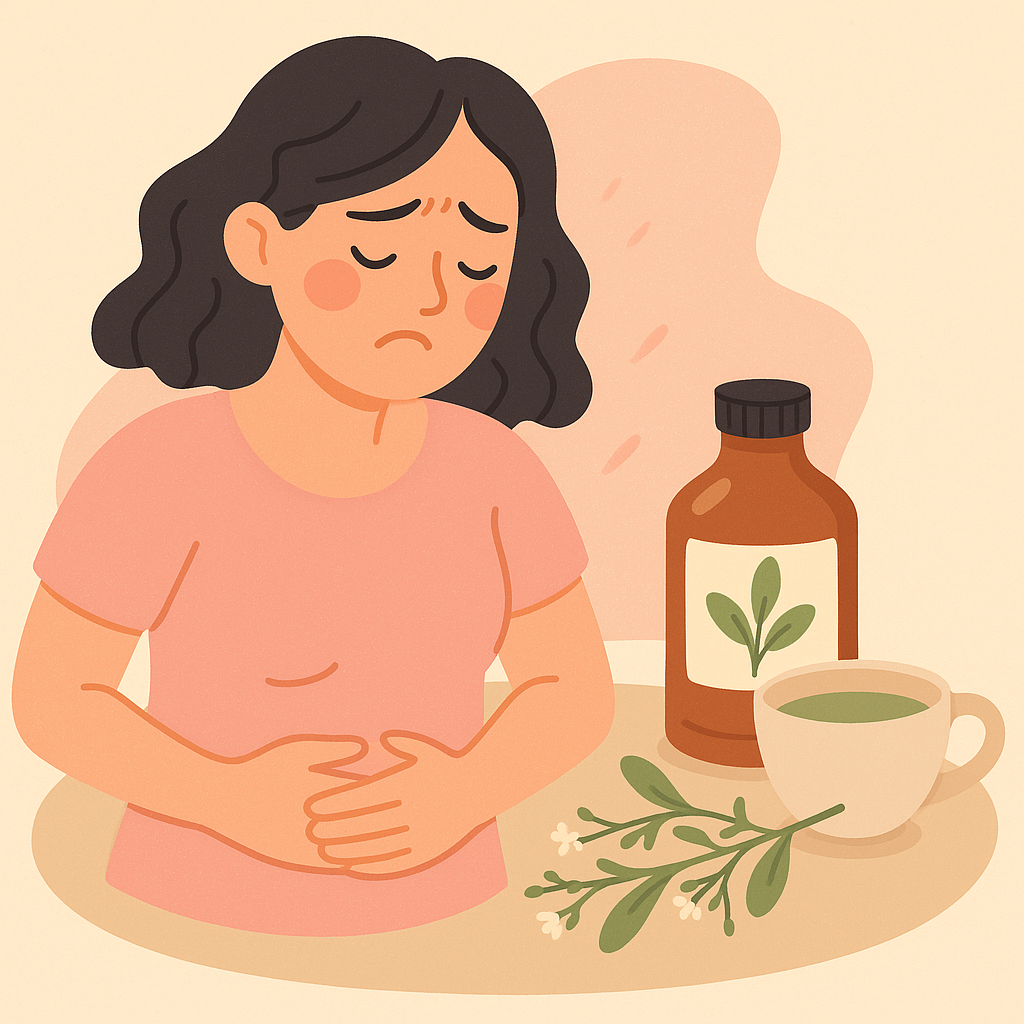 Fata-se-trateaza-cu-remedii-naturiste-pentru-ciclul-menstrual-abundent