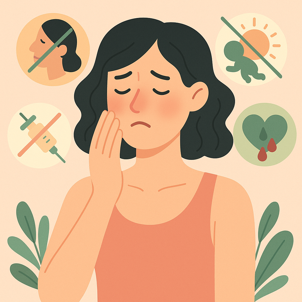 Femeie-disconfort-contraindicatii-dupa-acid-hialuronic