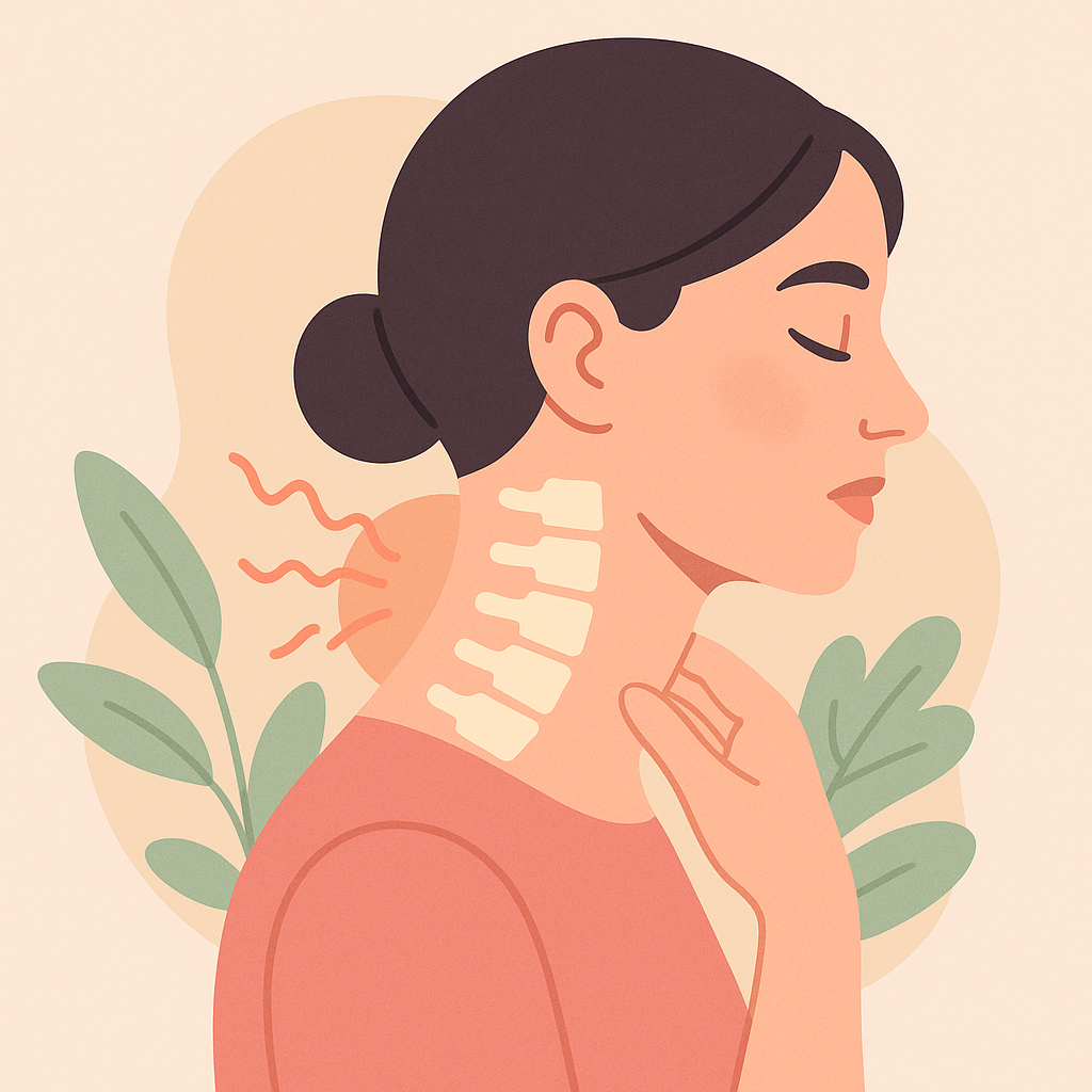 Femeie-durere-gat-cauza-rectitudinii-coloanei-cervicale