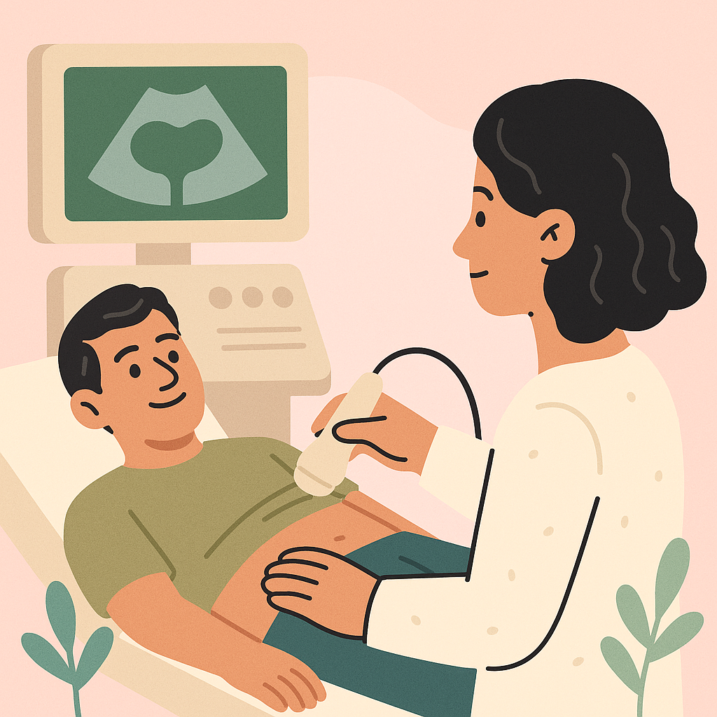 barbat-la-ecografie-medic
