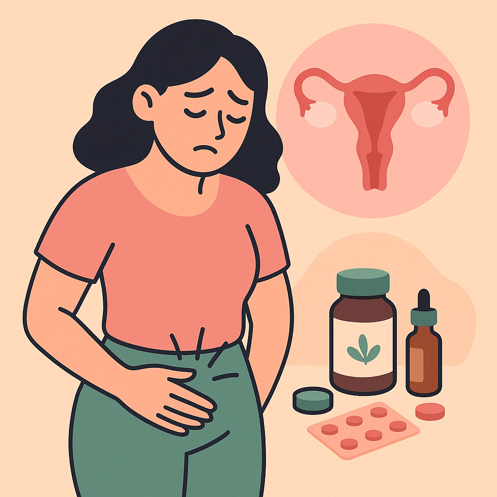 femeie-cu-dureri-de-ovare-medicamente