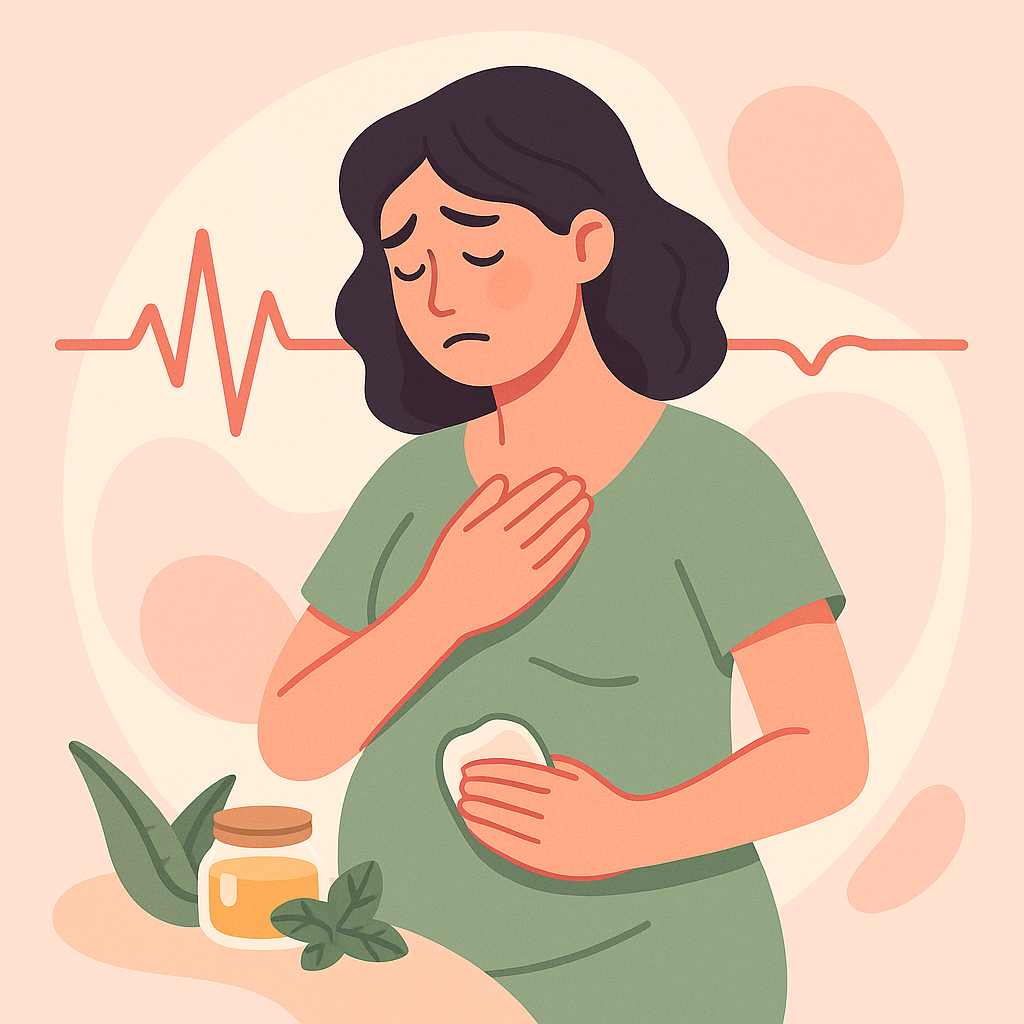 femeie-insarcinata-ritm-cardiac-in-fundal