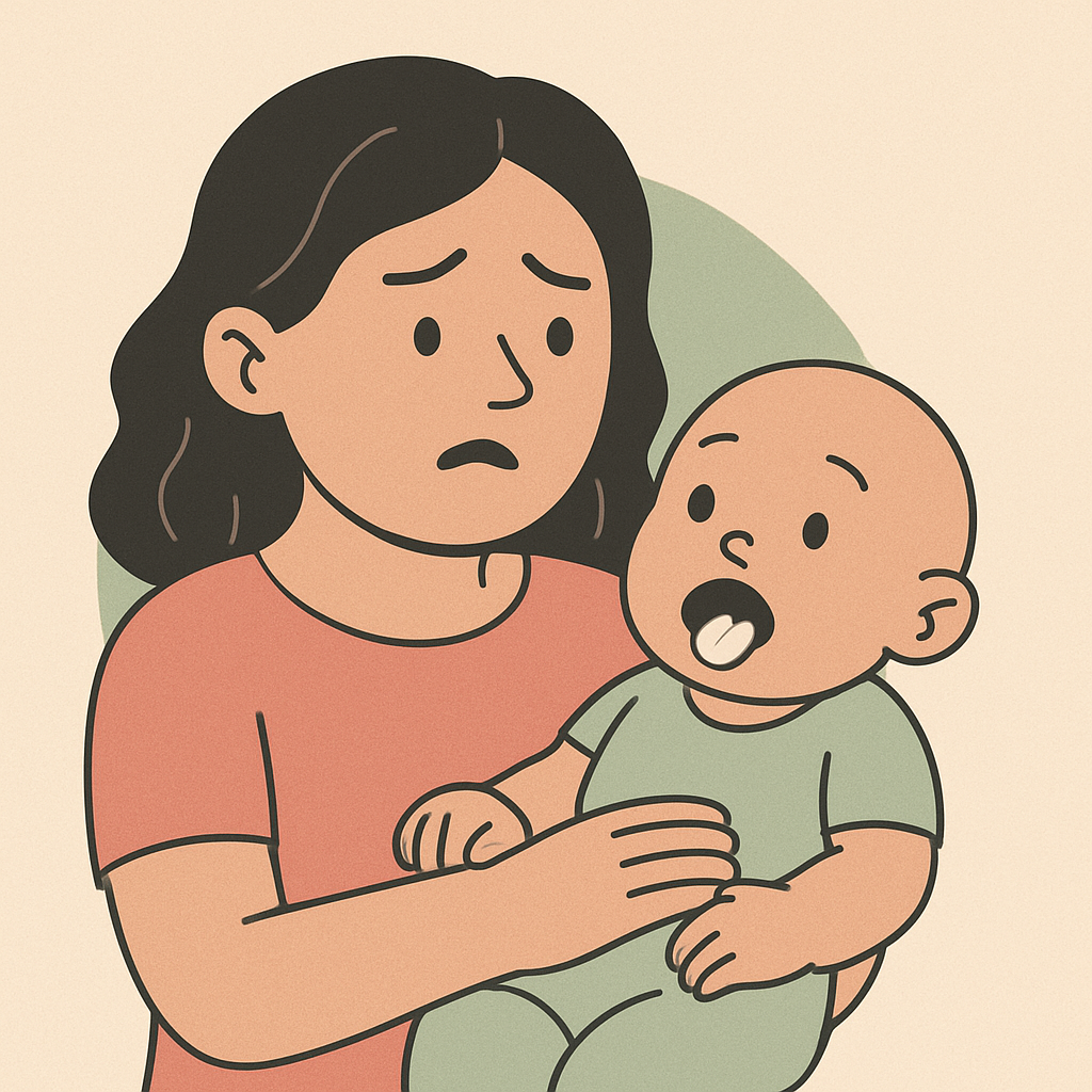 mama-ingrijorata-cu-bebe-cu-limba-alba-in-brate