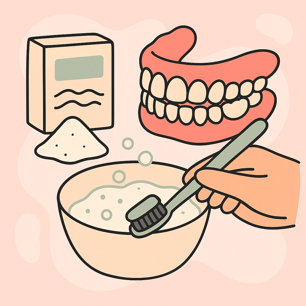 un-vas-alb-ce-contine-ceva-lichid-incolor-si-alaturi-o-periuta-de-dinti-si-o-mina-care-tine-si-o-mandibula